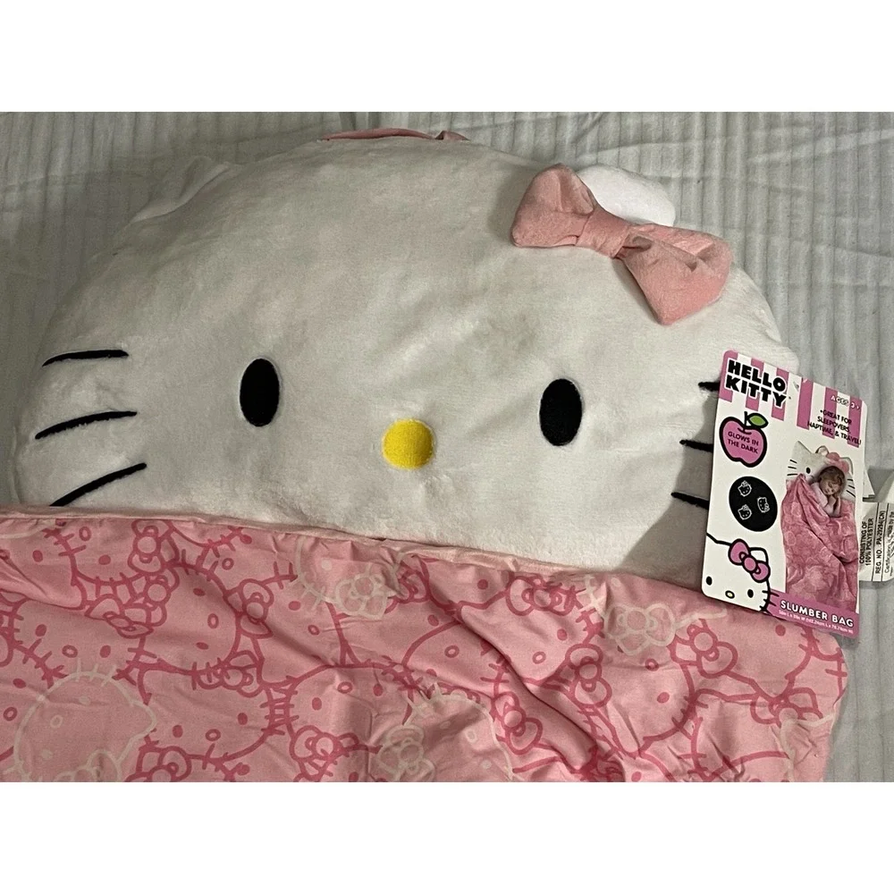 Hello Kitty Glow in the Dark Slumber Bag Pink NEW